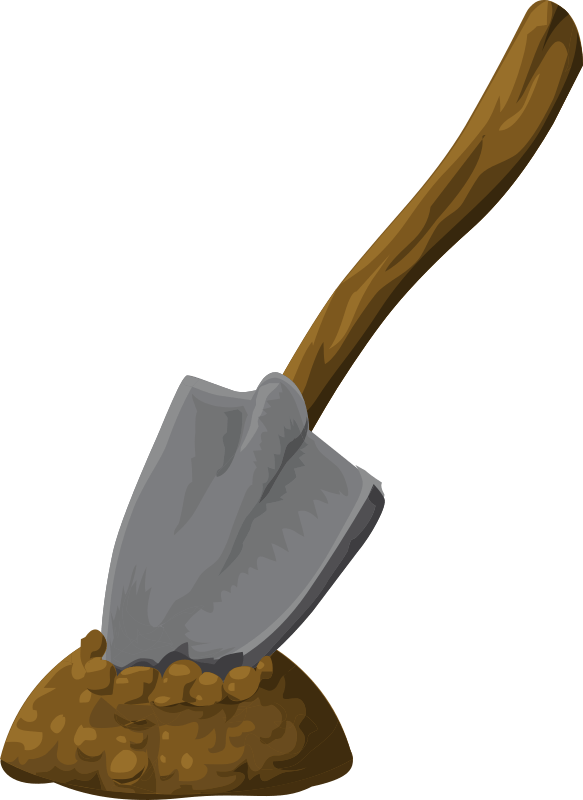 Shovel in Dirt Openclipart