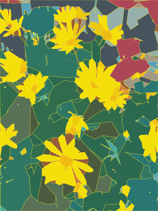 Abstract Yellow Flowers Openclipart