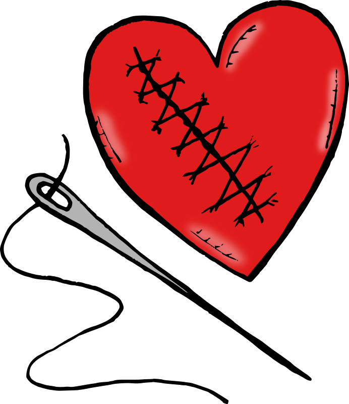 Mending a Broken Heart Colour Openclipart