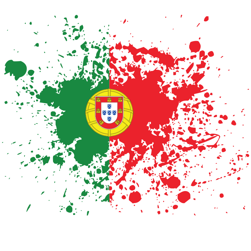Portuguese flag ink grunge - Openclipart