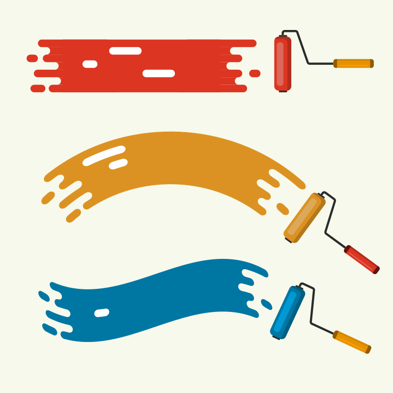 Paint rollers Openclipart