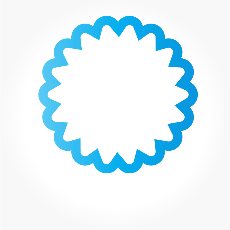 Blank white sticker Openclipart