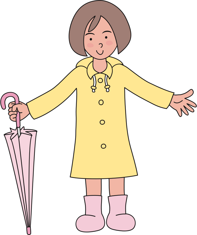Girl with Umbrella (7) Openclipart