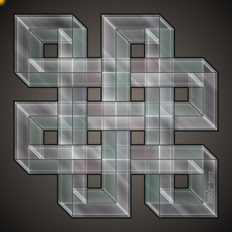 glass endless knot animated 01 Openclipart