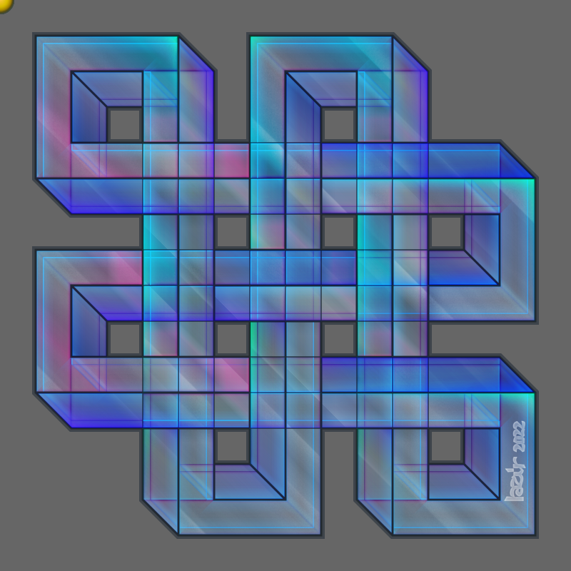 glass endless knot animated 02 Openclipart