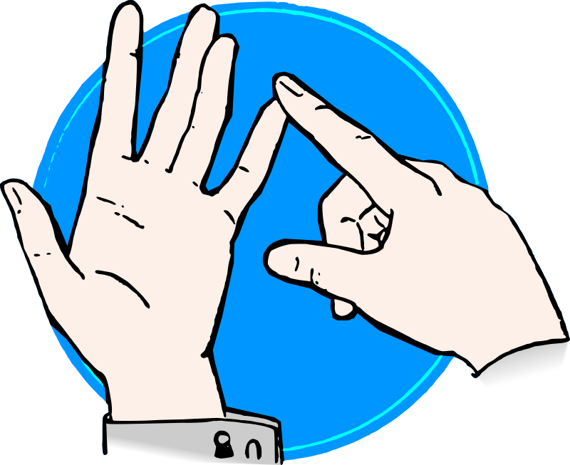 Counting on Fingers Colour Remix Openclipart