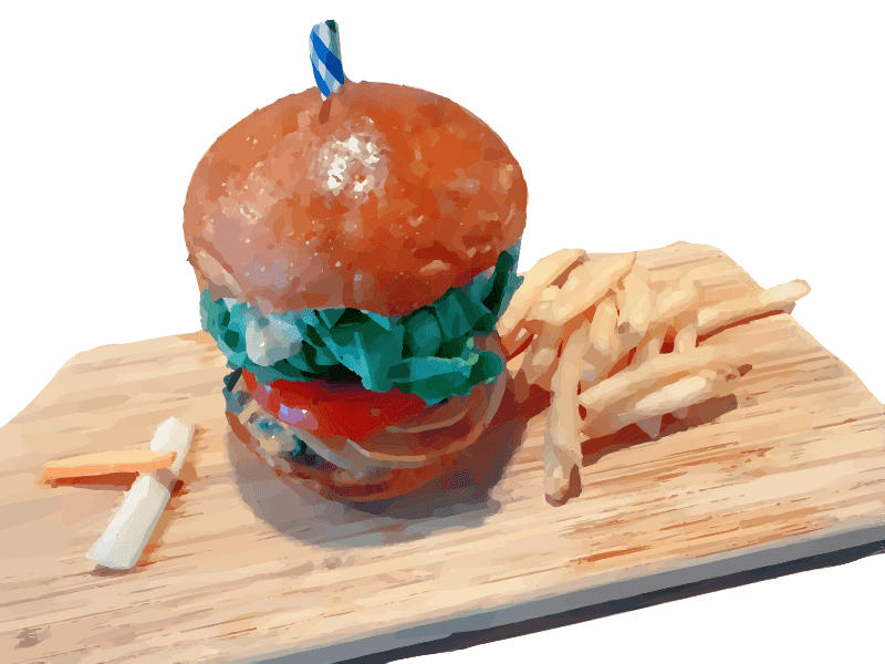 Burger and Fries Openclipart