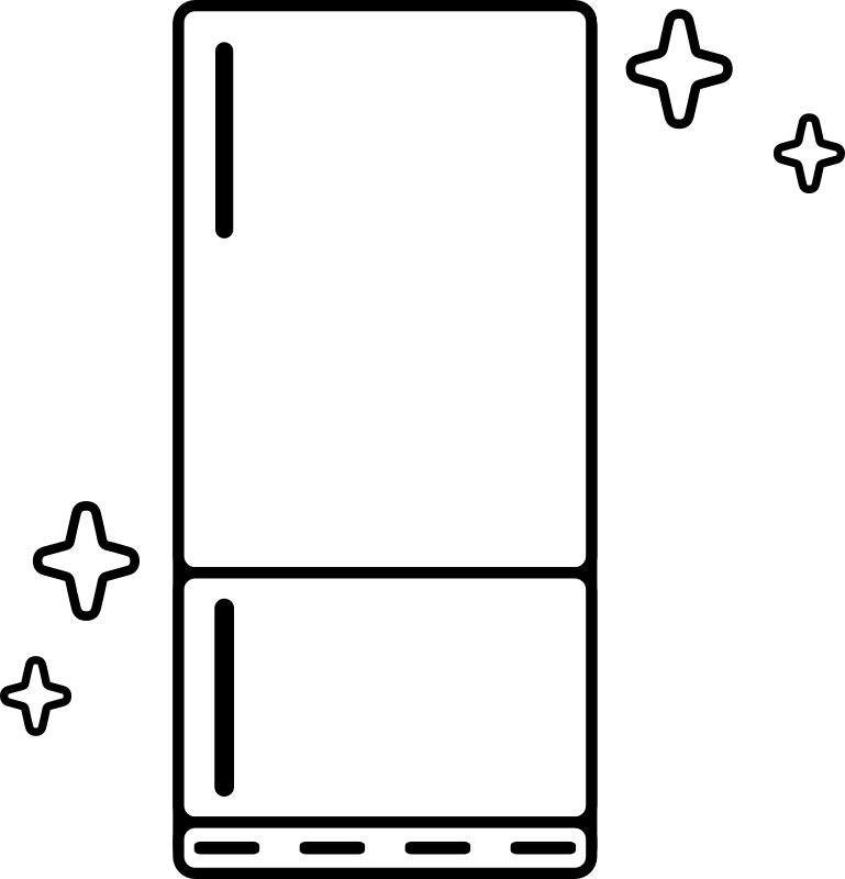 Clean Bottom Freezer Fridge Openclipart