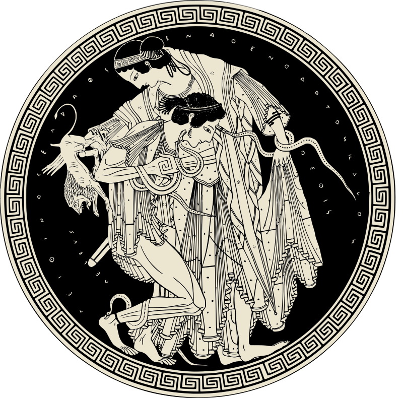 Peleus tries to subdue the Nereid Thetis Openclipart