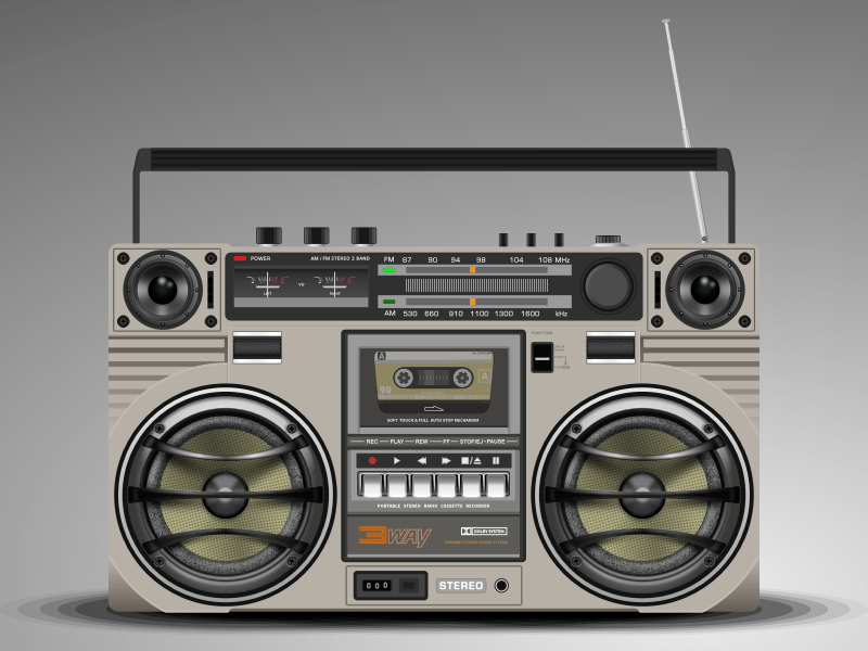 Retro Music Player - Openclipart