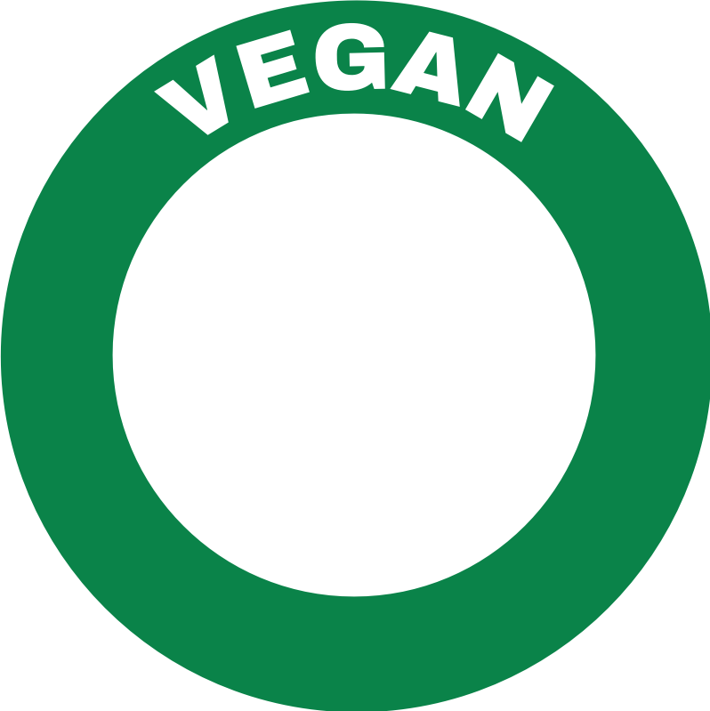 vegan text round frame in green Openclipart
