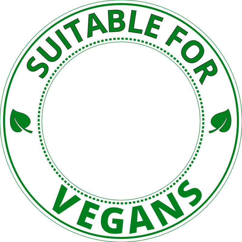 Suitable for vegans round label sticker transparent Openclipart