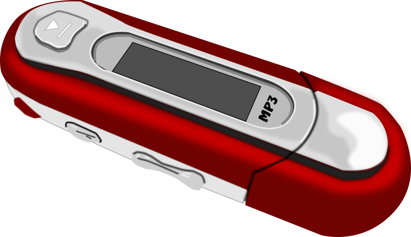 A Red old style MP3 Player - Openclipart