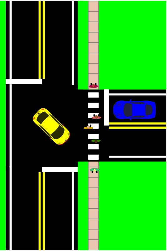 Three Way Intersection - Openclipart