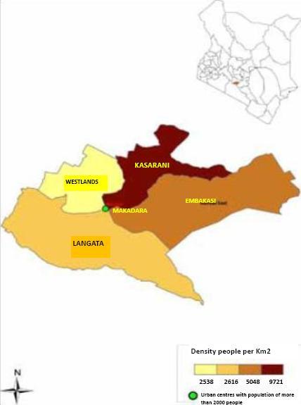 Map Of Nairobi County About County - Open County