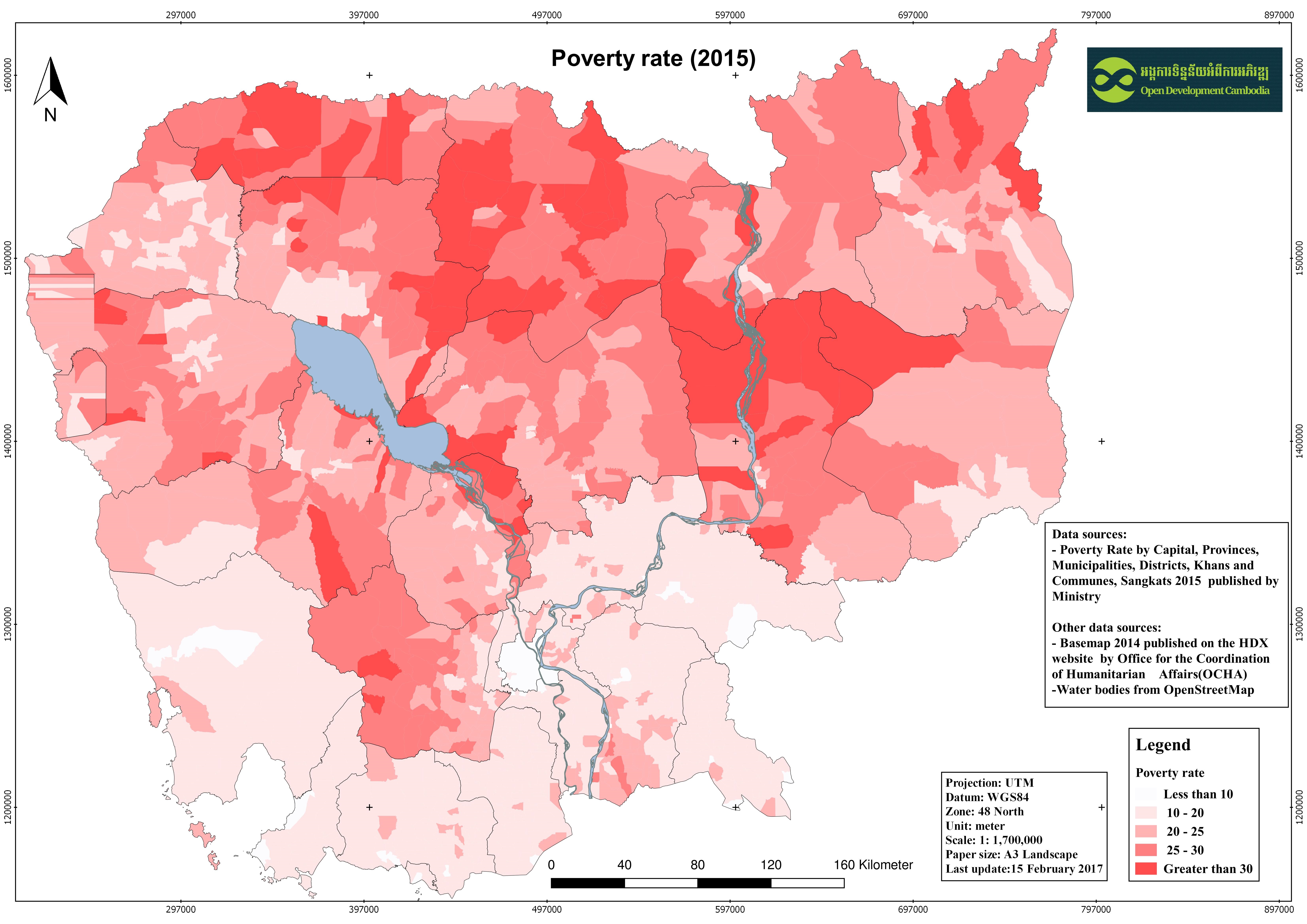 Cambodian population and poverty rate 2015 Open Development Cambodia