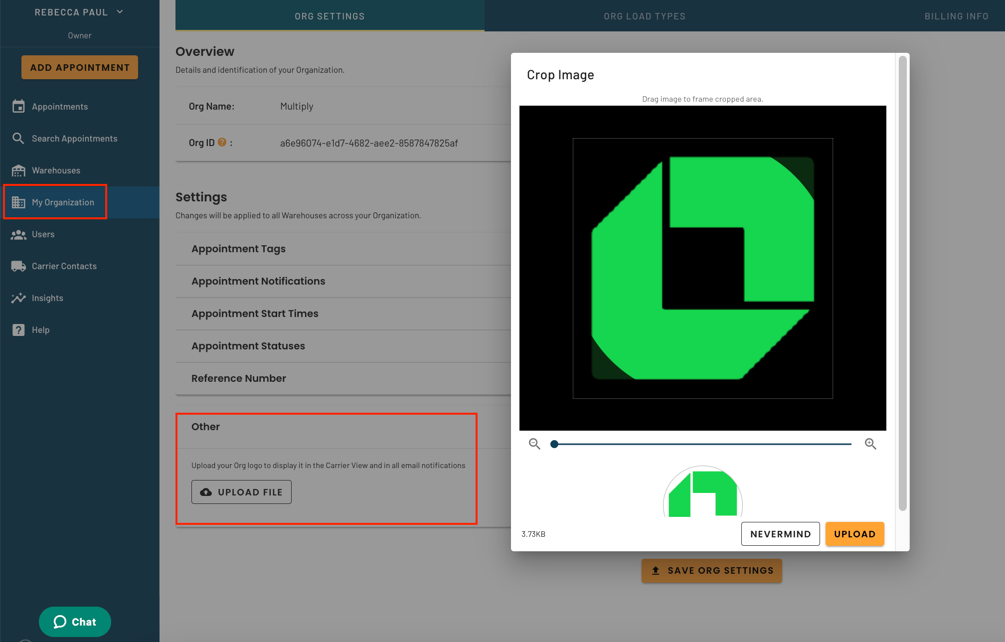 Uploading A Logo Opendock