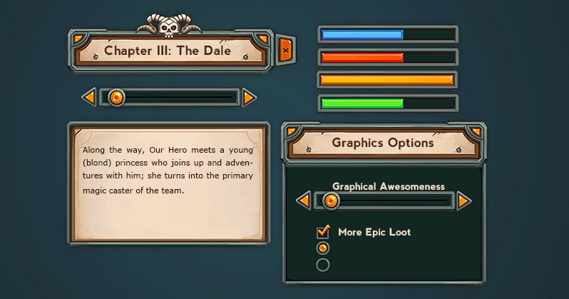 Fantasy UI Elements by Ravenmore