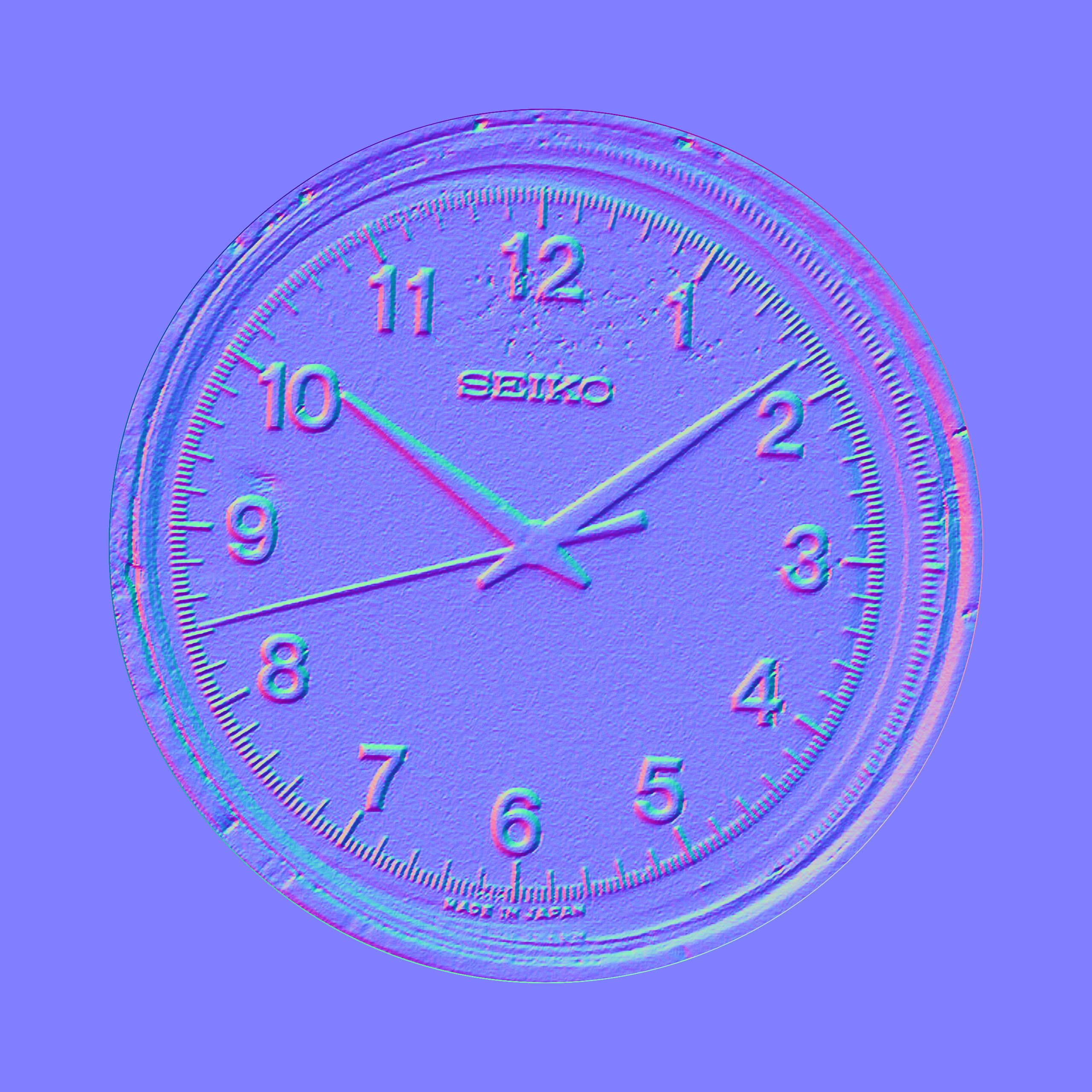 Clocks & Watches Seamless Texture with Normalmap BasicClock_N.jpg