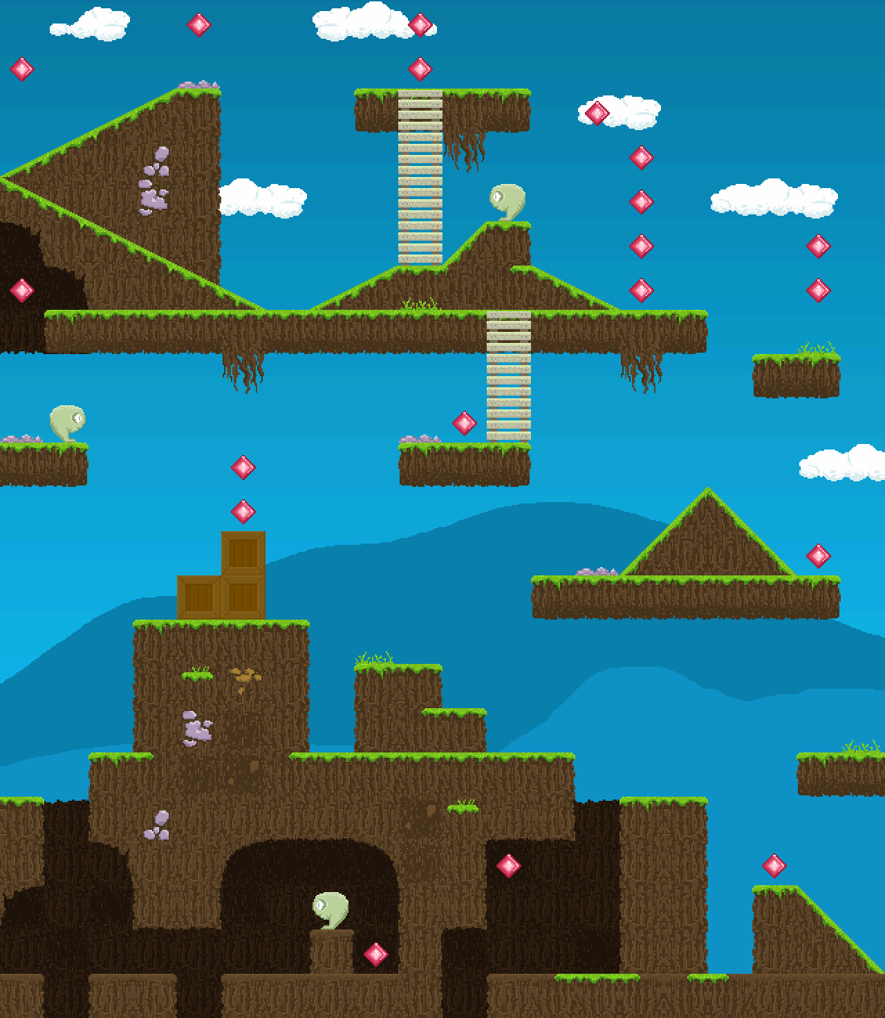 Platform tileset nature