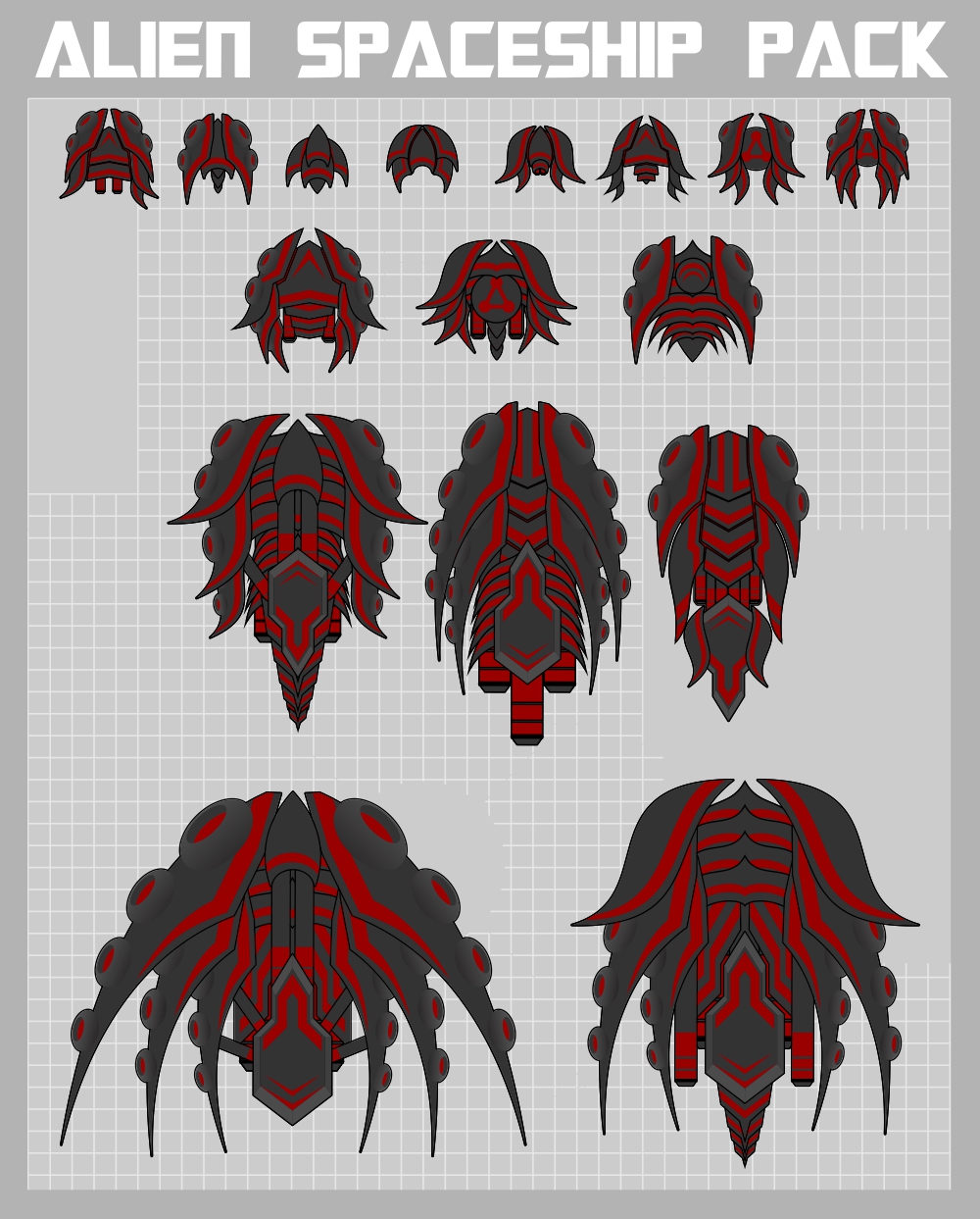 Alien Spaceship Sprite Pack