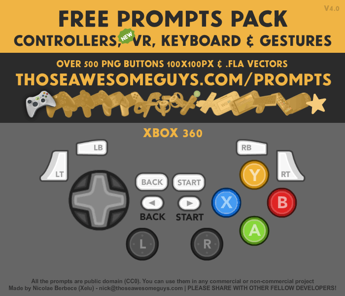 FREE Keyboard and controllers prompts pack
