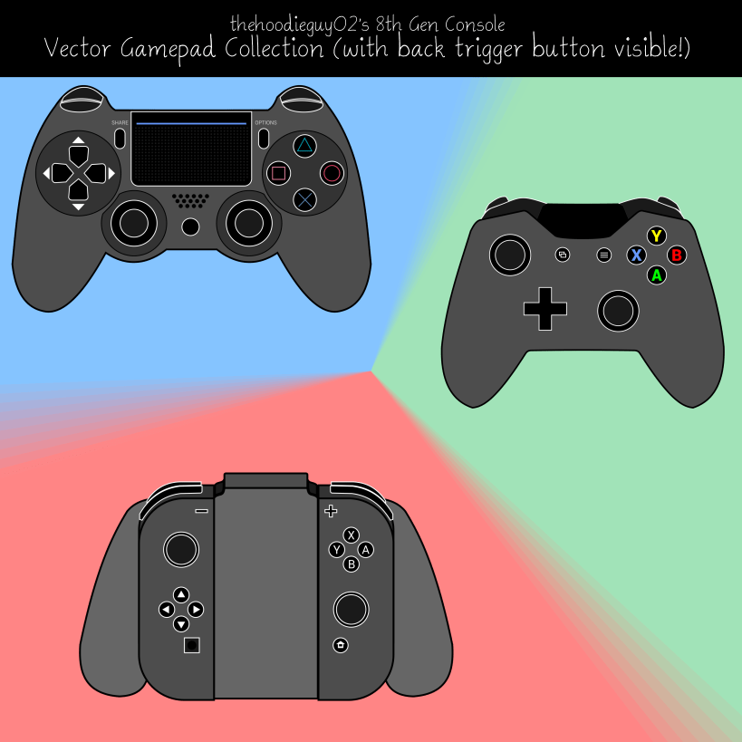 8th Gen Console Vector Gamepad Collection