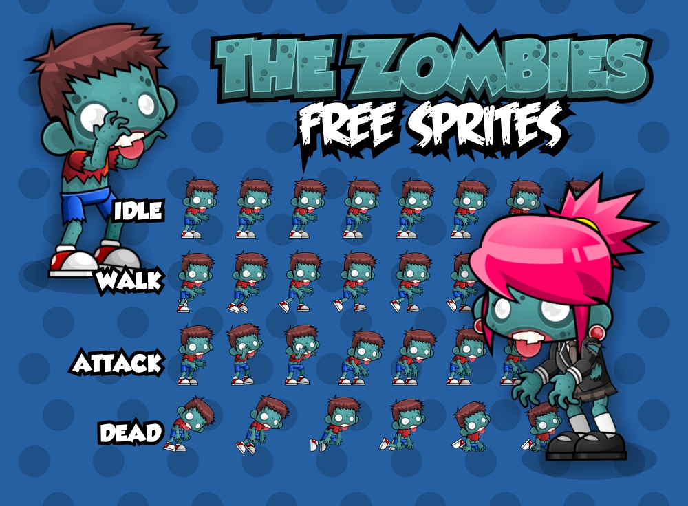The Zombie Free Sprites