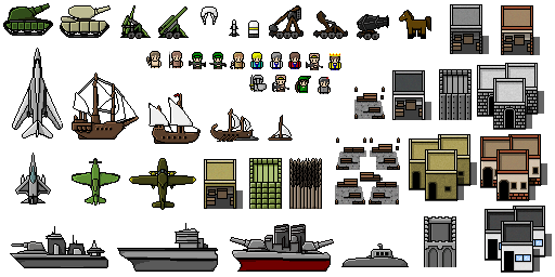 War of the Ages Pixel Art Sprite Sheet