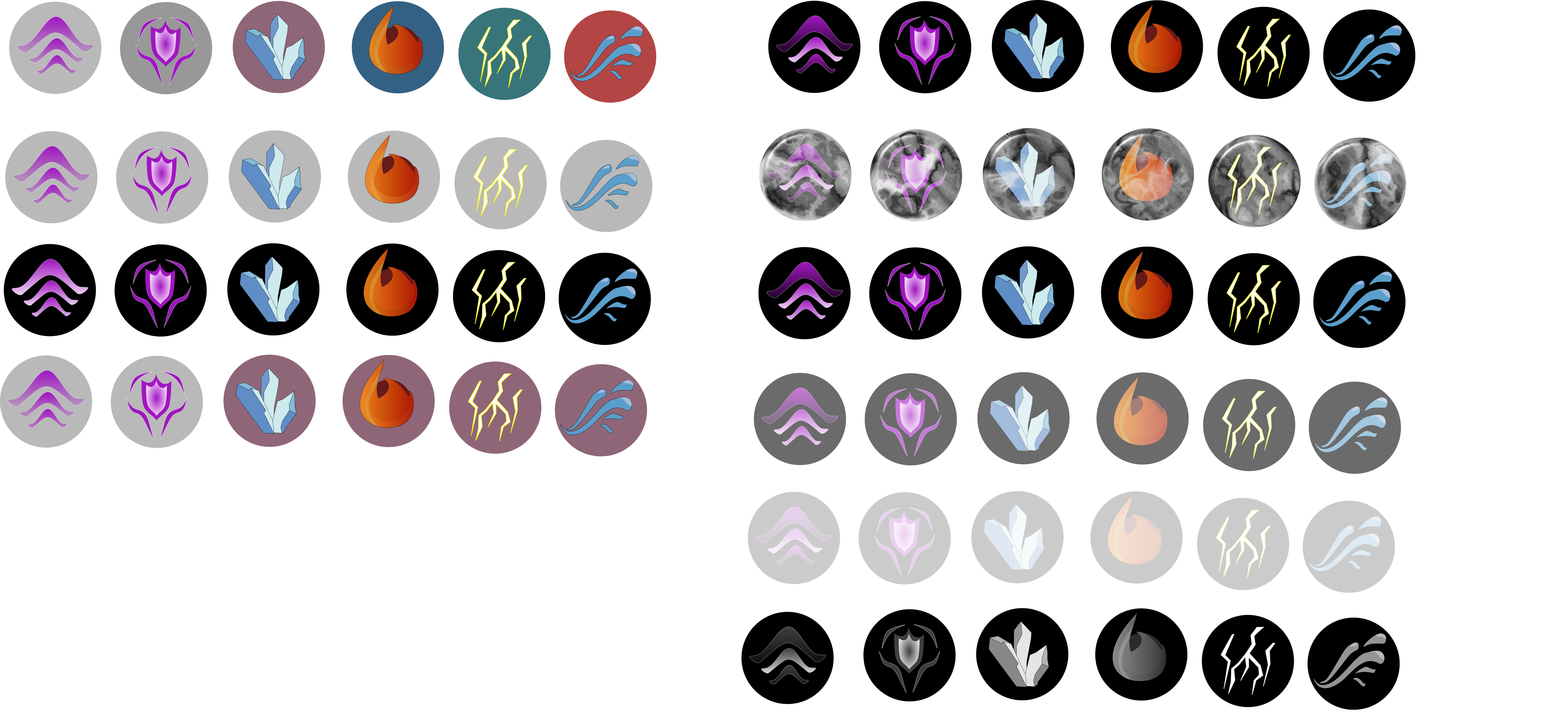 Magic spell icons