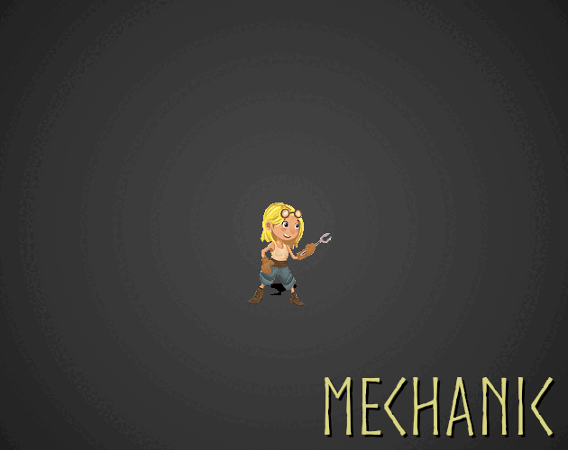 Animated Cartoon Mechanic (Side Battler)