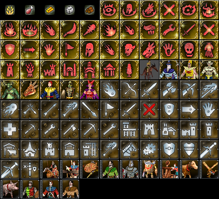 Magic and mechanic ingame interface icons