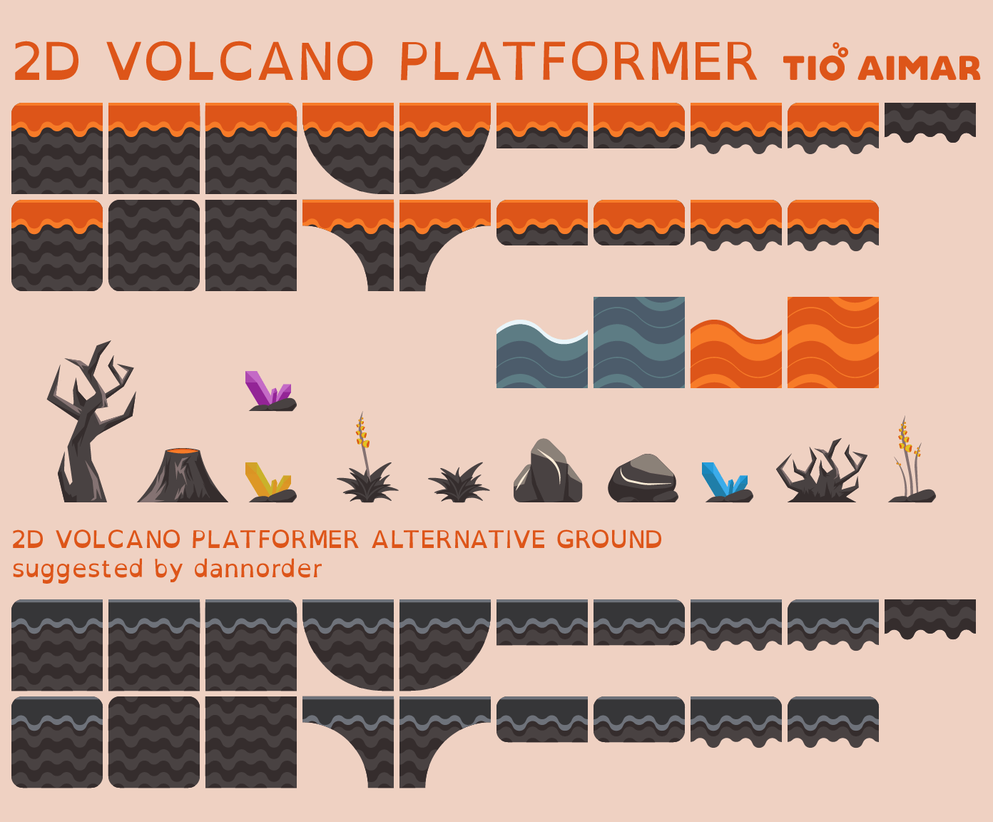 2D Platformer Volcano Pack 1.1