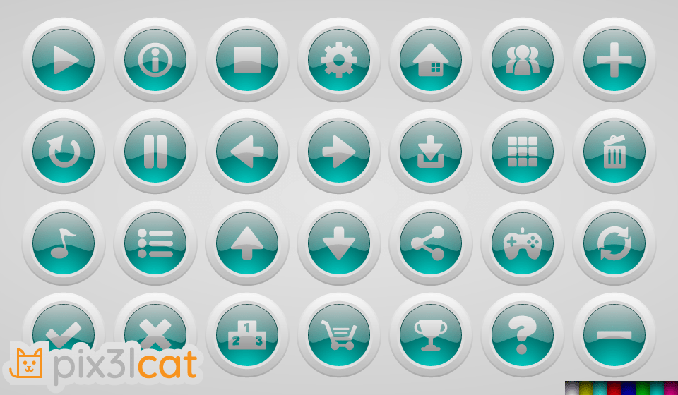 UI Icons/Buttons Set