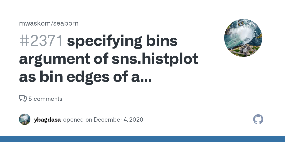 specifying bins argument of sns.histplot as bin edges of a datetime type · Issue 2371 · mwaskom