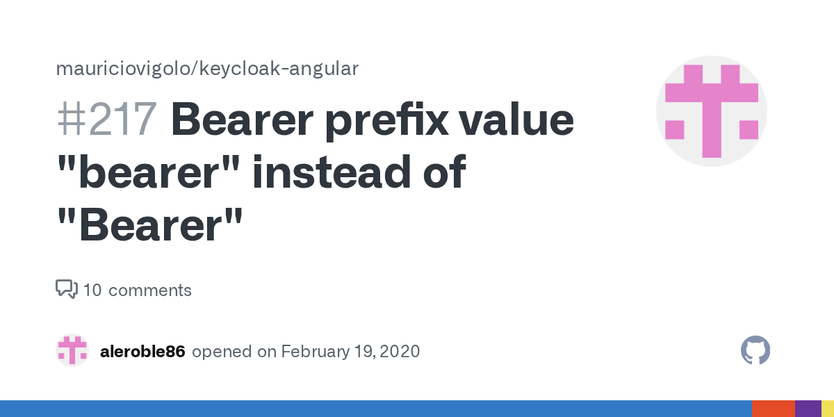 Bearer prefix value "bearer" instead of "Bearer" · Issue 217