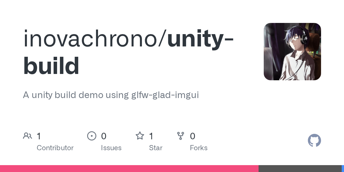 GitHub monuyadav016/unitybuild A unity build demo using glfwgladimgui