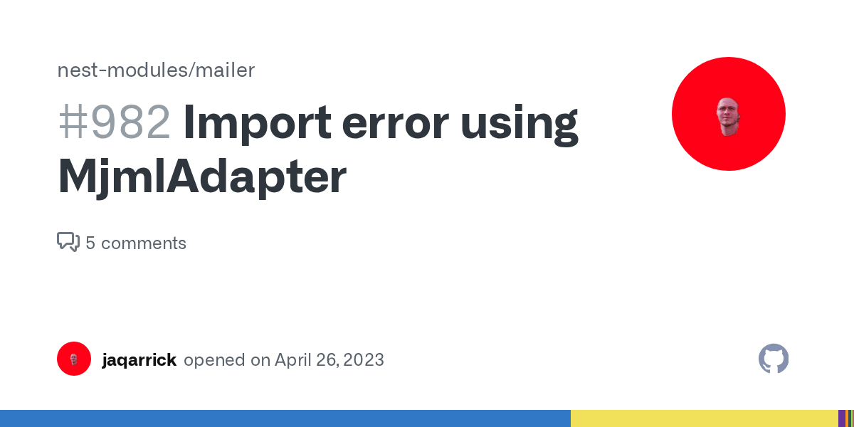 Import error using MjmlAdapter · Issue 982 · nestmodules/mailer · GitHub