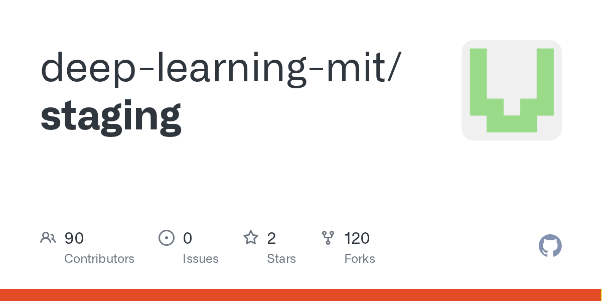 GitHub deeplearningmit/staging