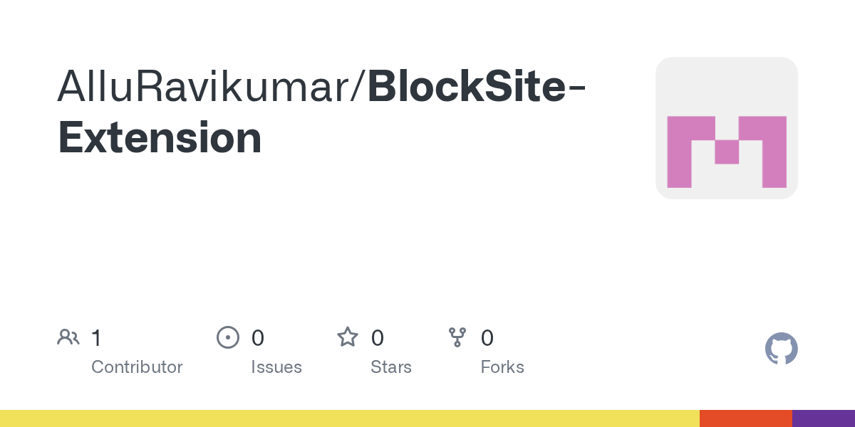 GitHub AlluRavikumar/BlockSiteExtension