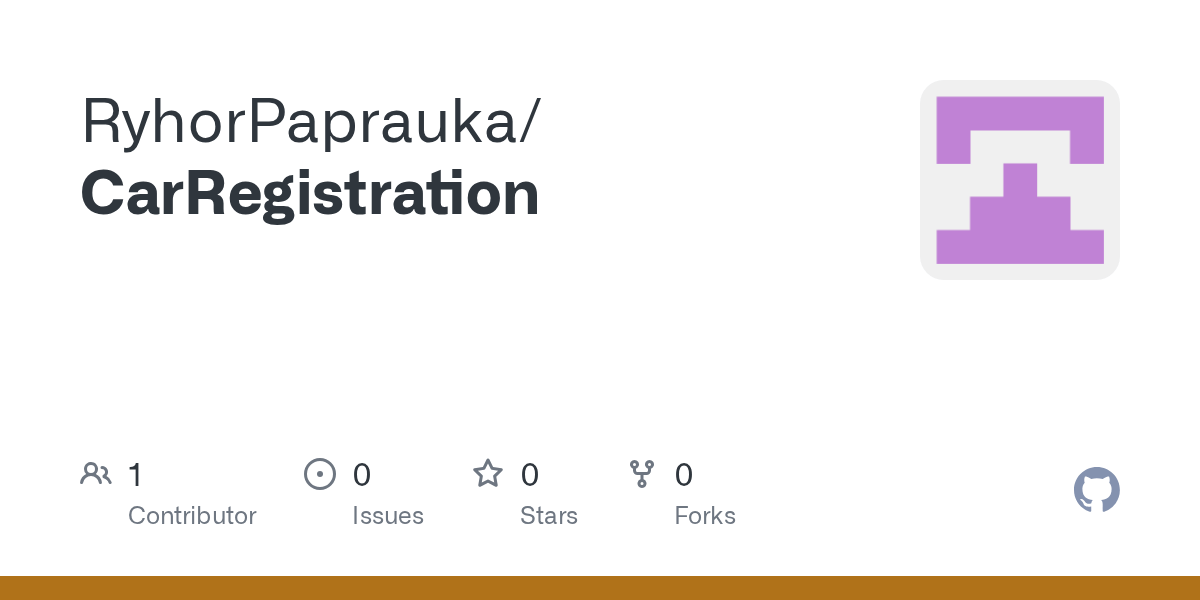GitHub RyhorPaprauka/CarRegistration