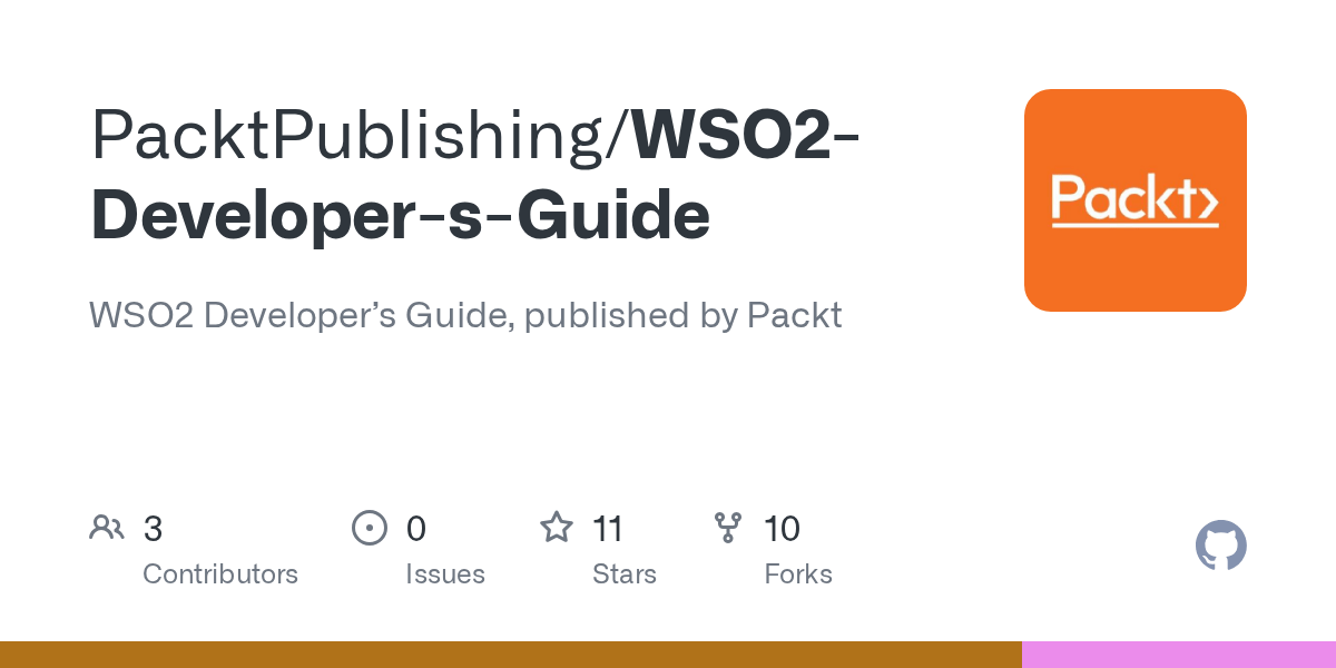 GitHub PacktPublishing/WSO2DevelopersGuide WSO2 Developer’s Guide