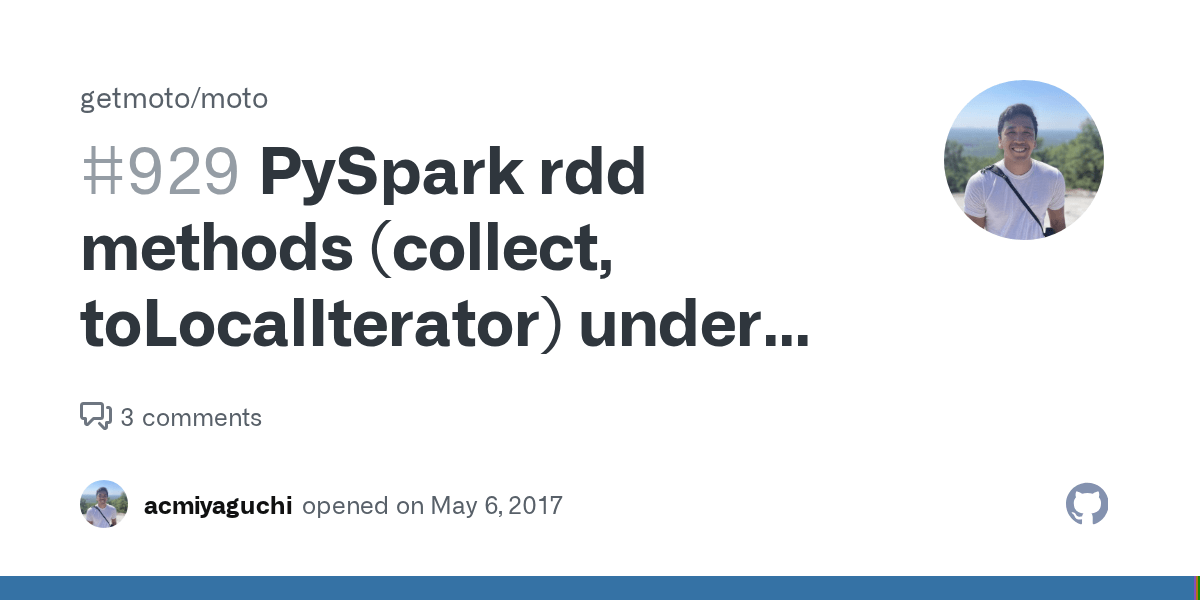 PySpark rdd methods (collect, toLocalIterator) under moto return empty