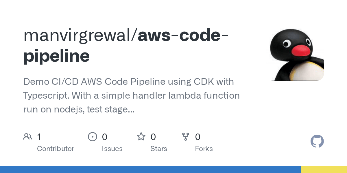 GitHub manvirgrewal/awscodepipeline Demo CI/CD AWS Code Pipeline