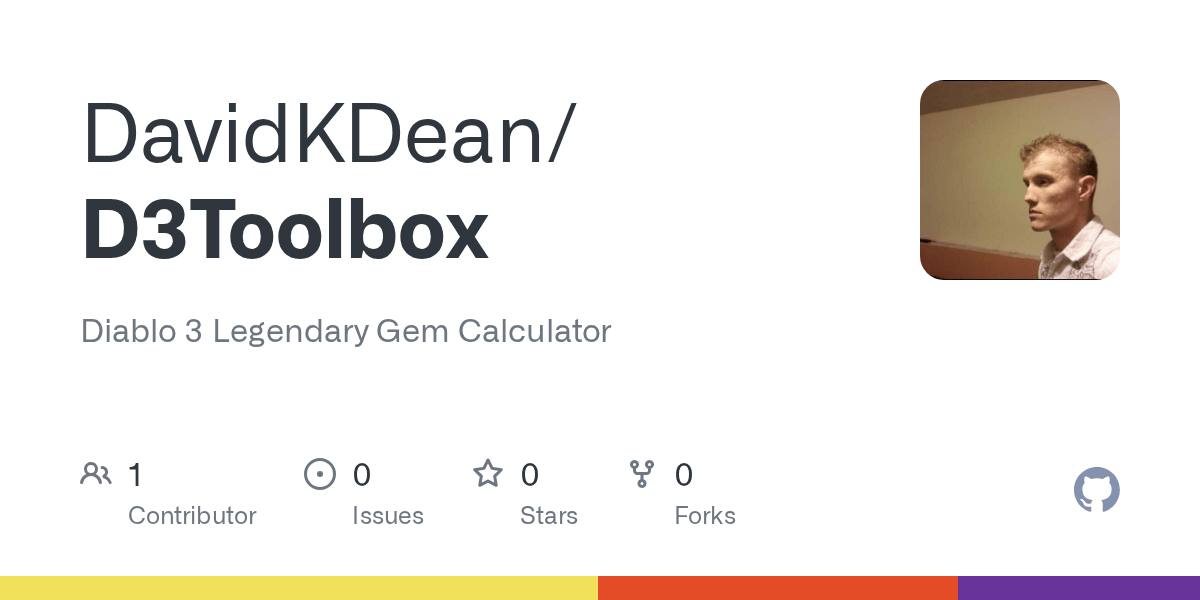 GitHub DavidKDean/D3Toolbox Diablo 3 Legendary Gem Calculator