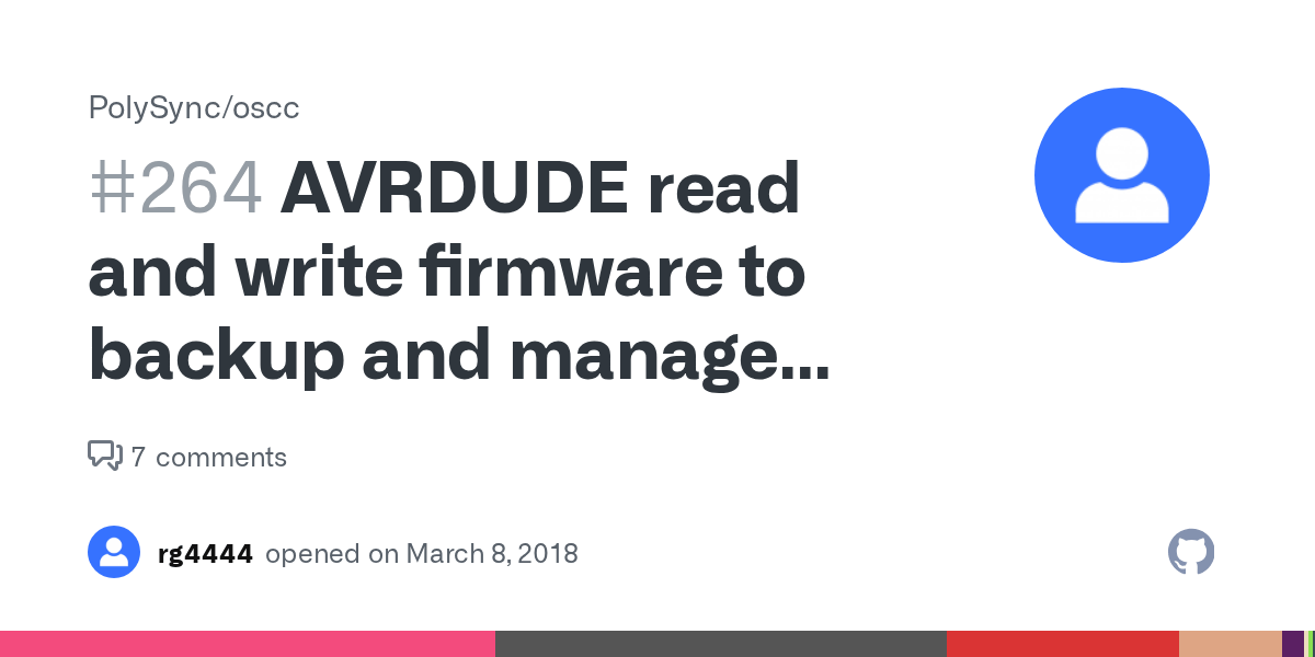 AVRDUDE read and write firmware to backup and manage firmware versions