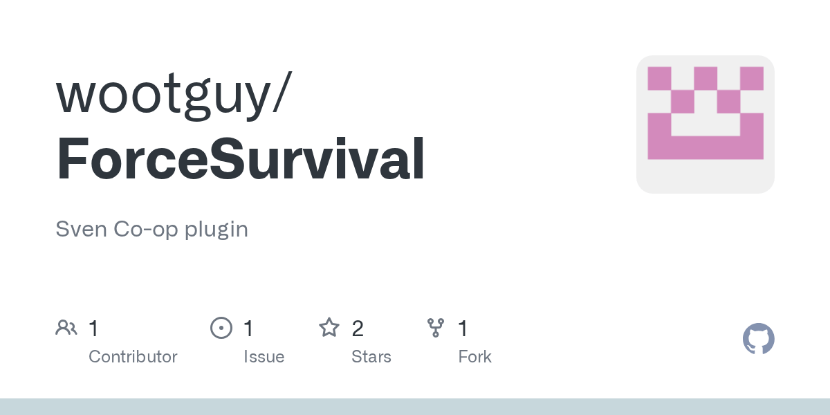 Github - Wootguy/Forcesurvival: Sven Co-Op Plugin