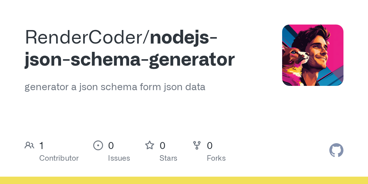 GitHub - RenderCoder/nodejs-json-schema-generator: generator a json