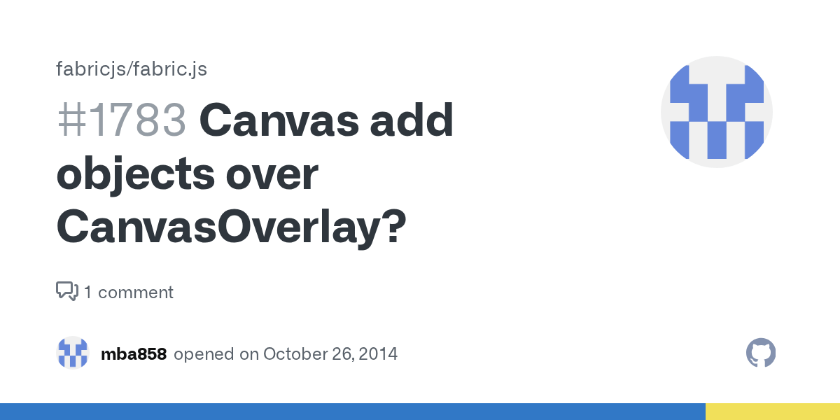 Canvas add objects over CanvasOverlay? · Issue 1783 · fabricjs/fabric