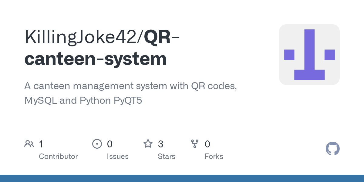 GitHub KillingJoke42/QRcanteensystem A canteen management system